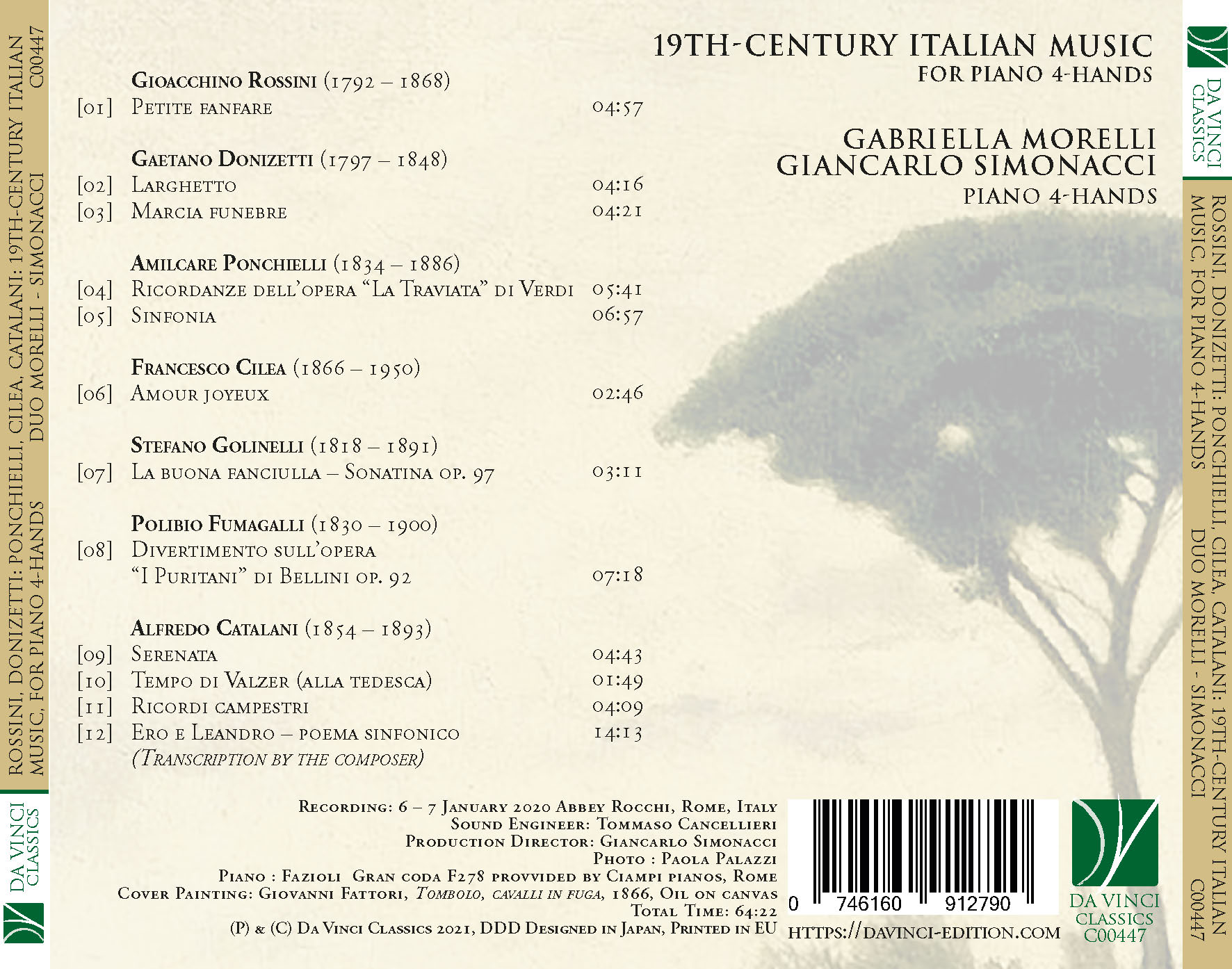 Rossini, Donizetti, Ponchielli, Catalani: 19th-Century Italian Music for Piano 4-Hands